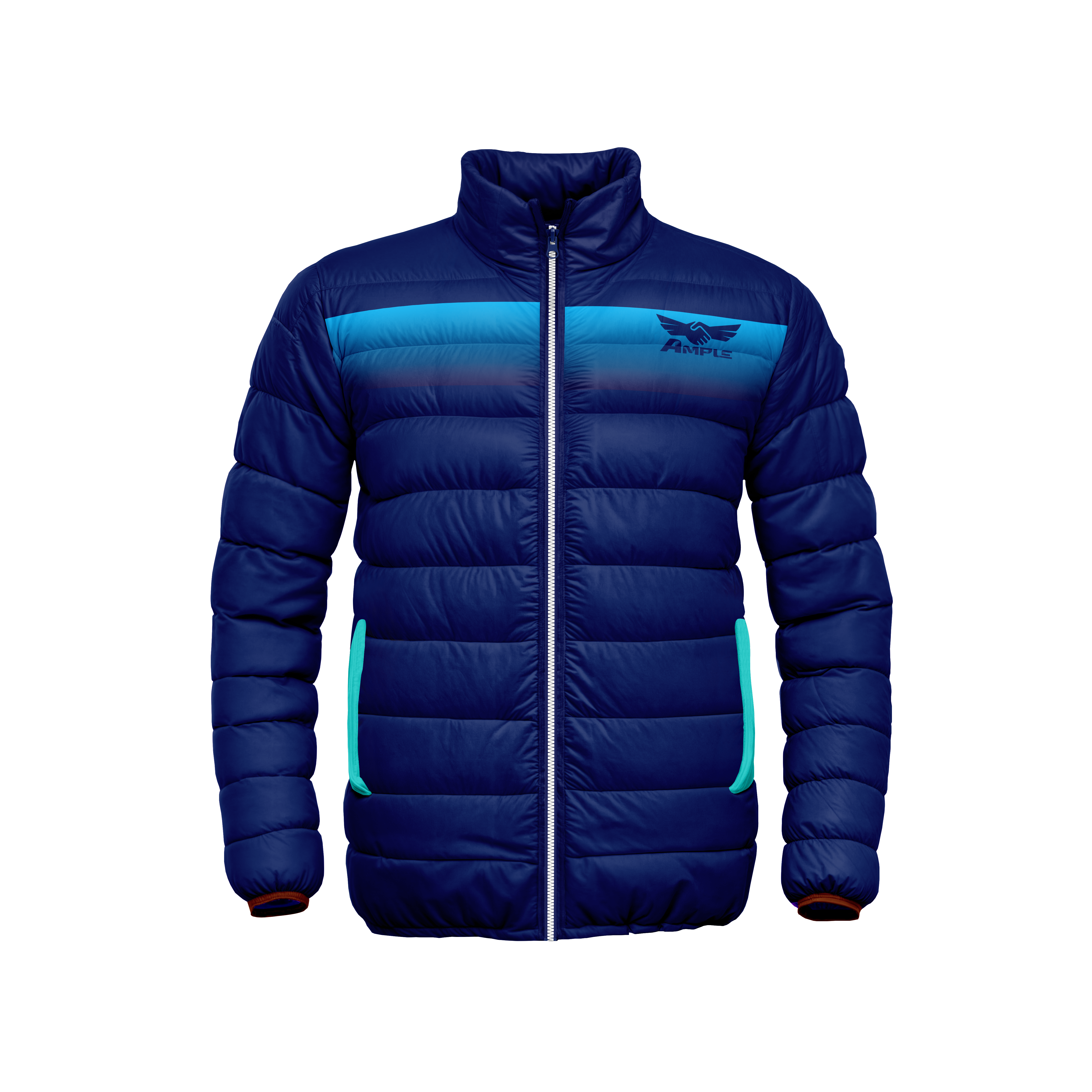 Ample Rugby Padded Jacket – Black & Grey Edition