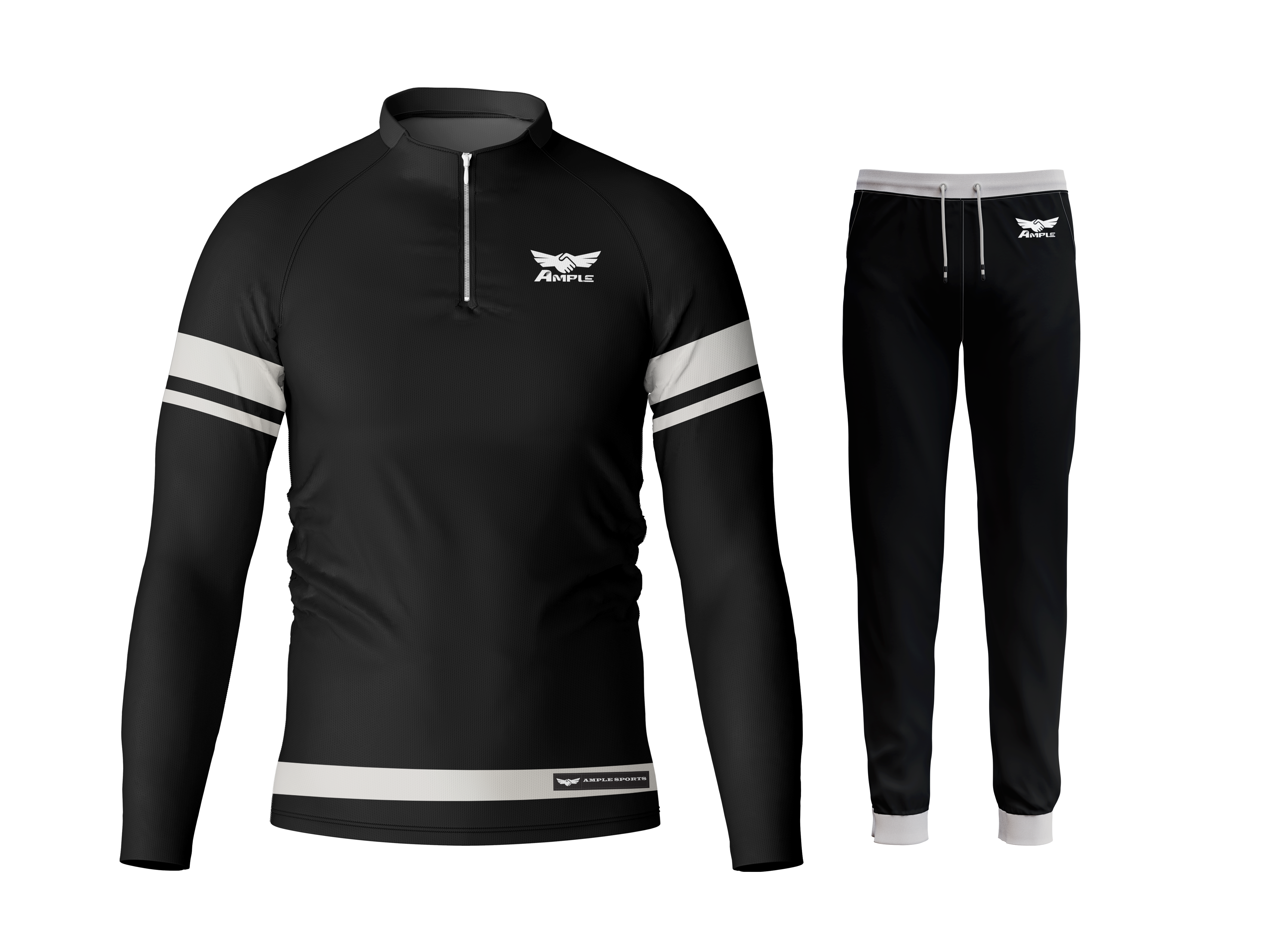 Ample Rugby Track Suit – Black & White Edition