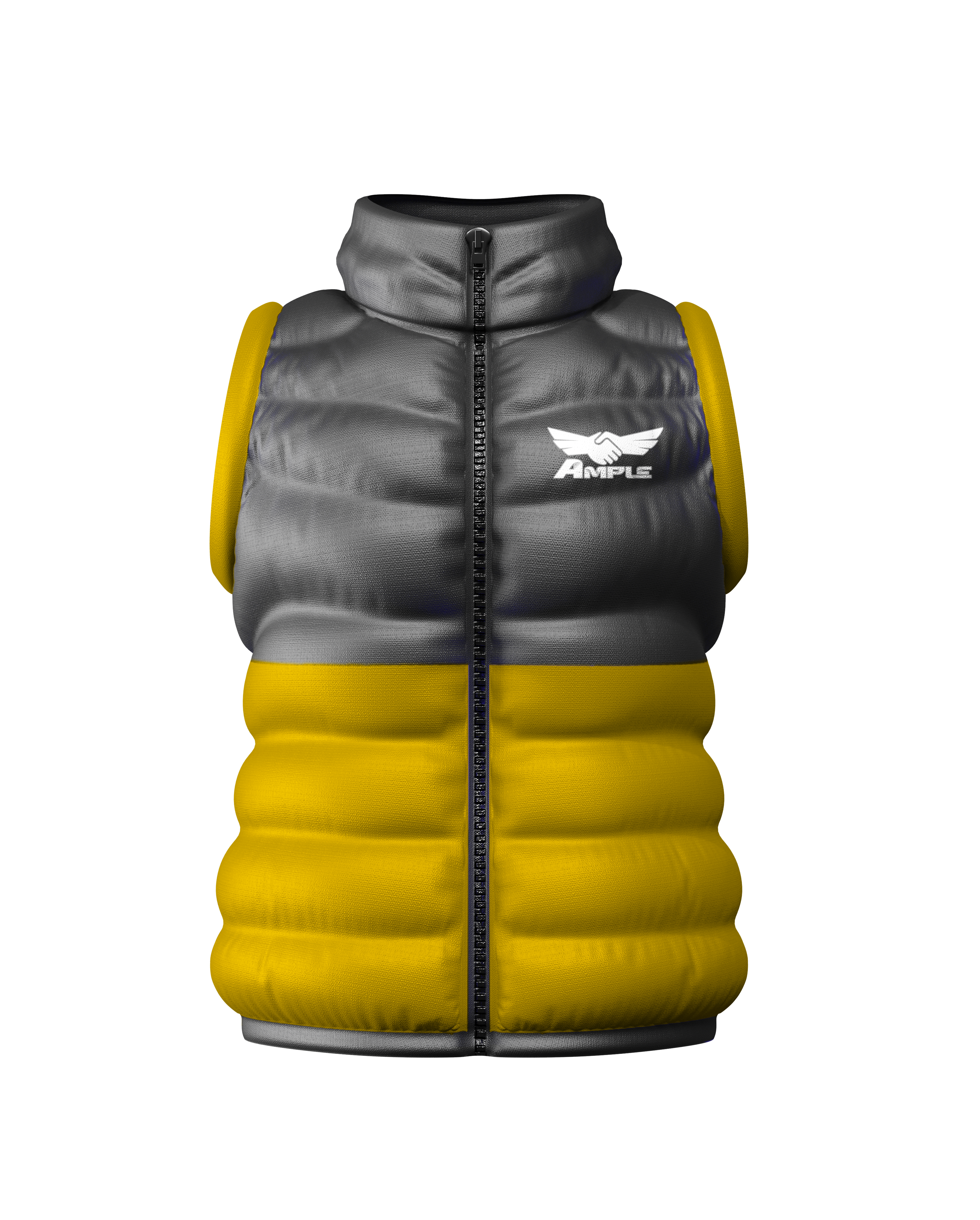 Ample Rugby Gilet – Yellow & Grey Edition