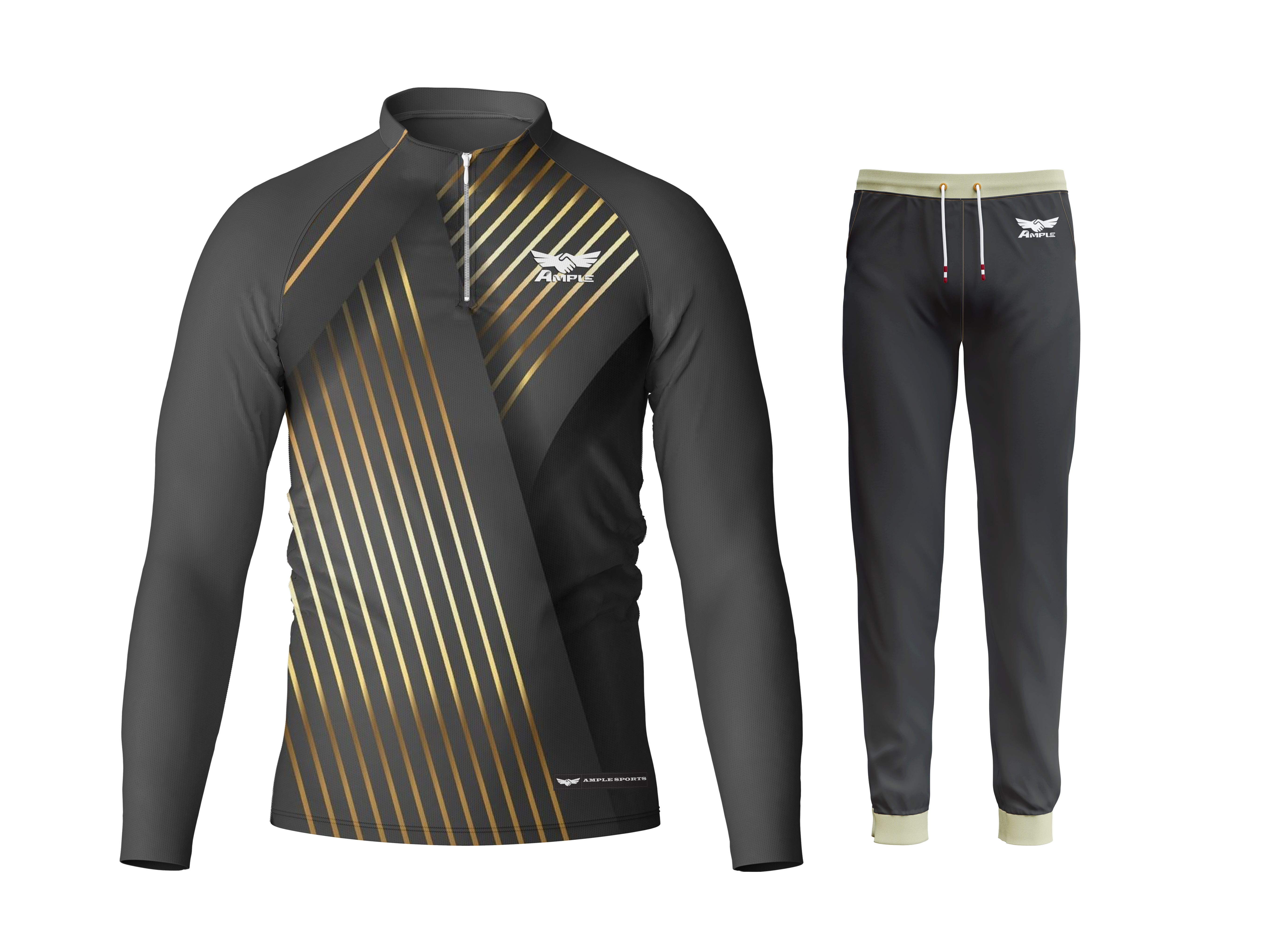 Ample Cricket Track Suit – Charcoal Grey Edition