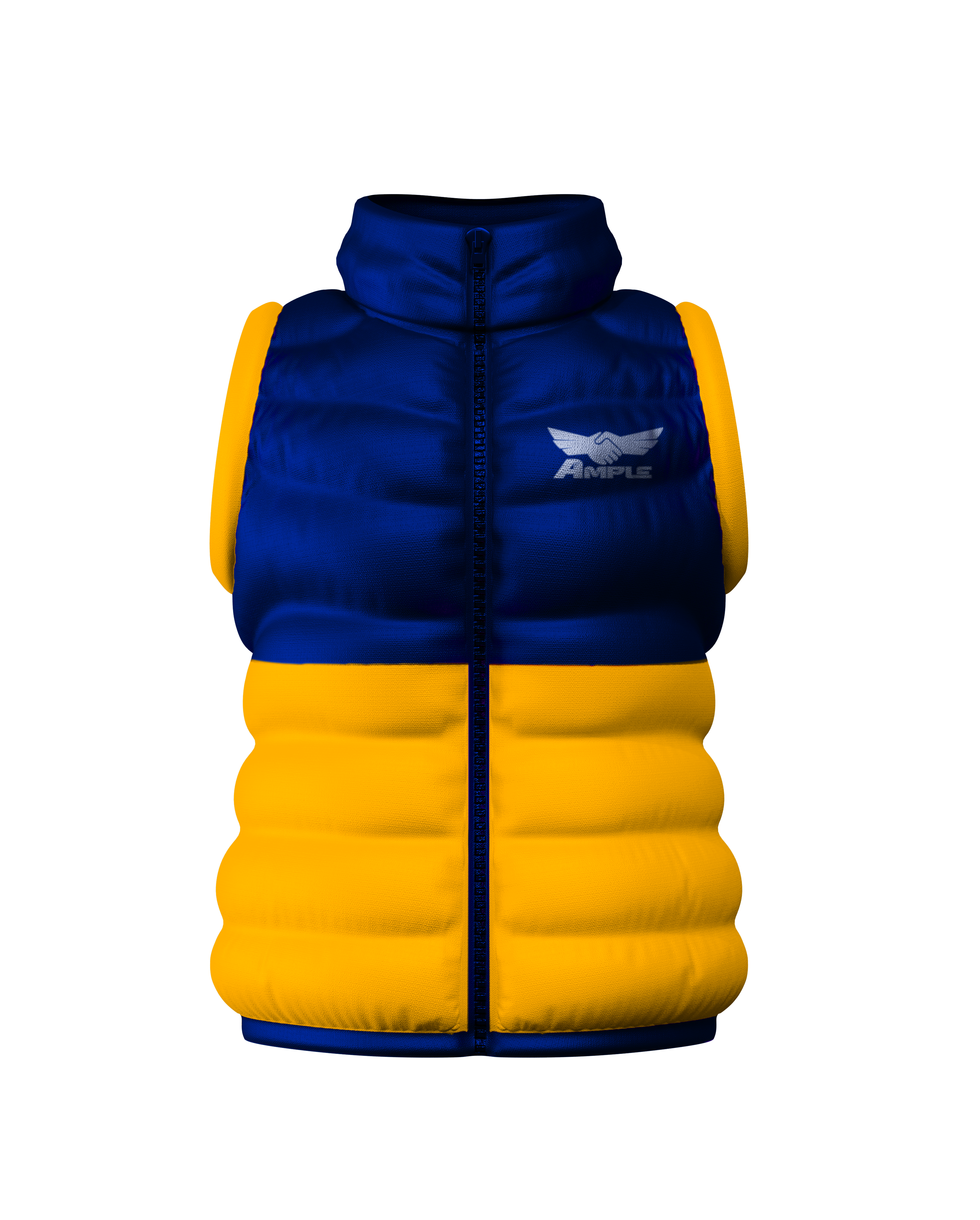 Ample Rugby Gilet – Blue & Yellow Edition
