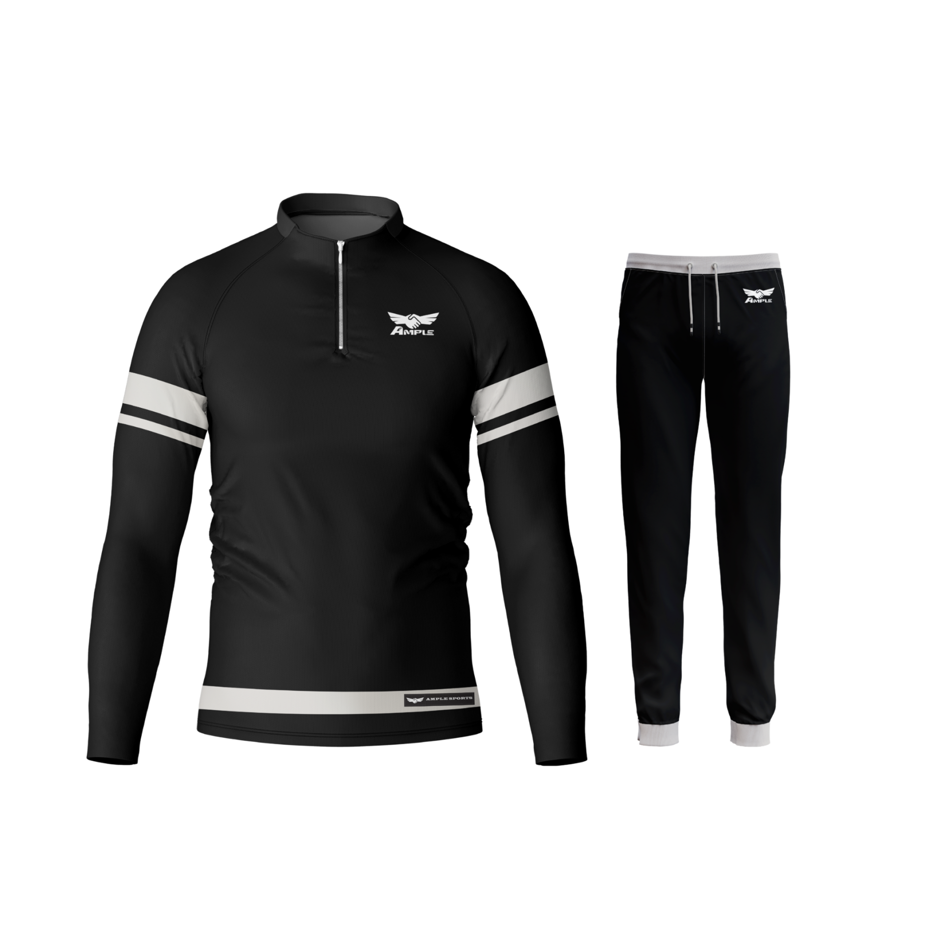 Ample Rugby Track Suit – Black & White Edition
