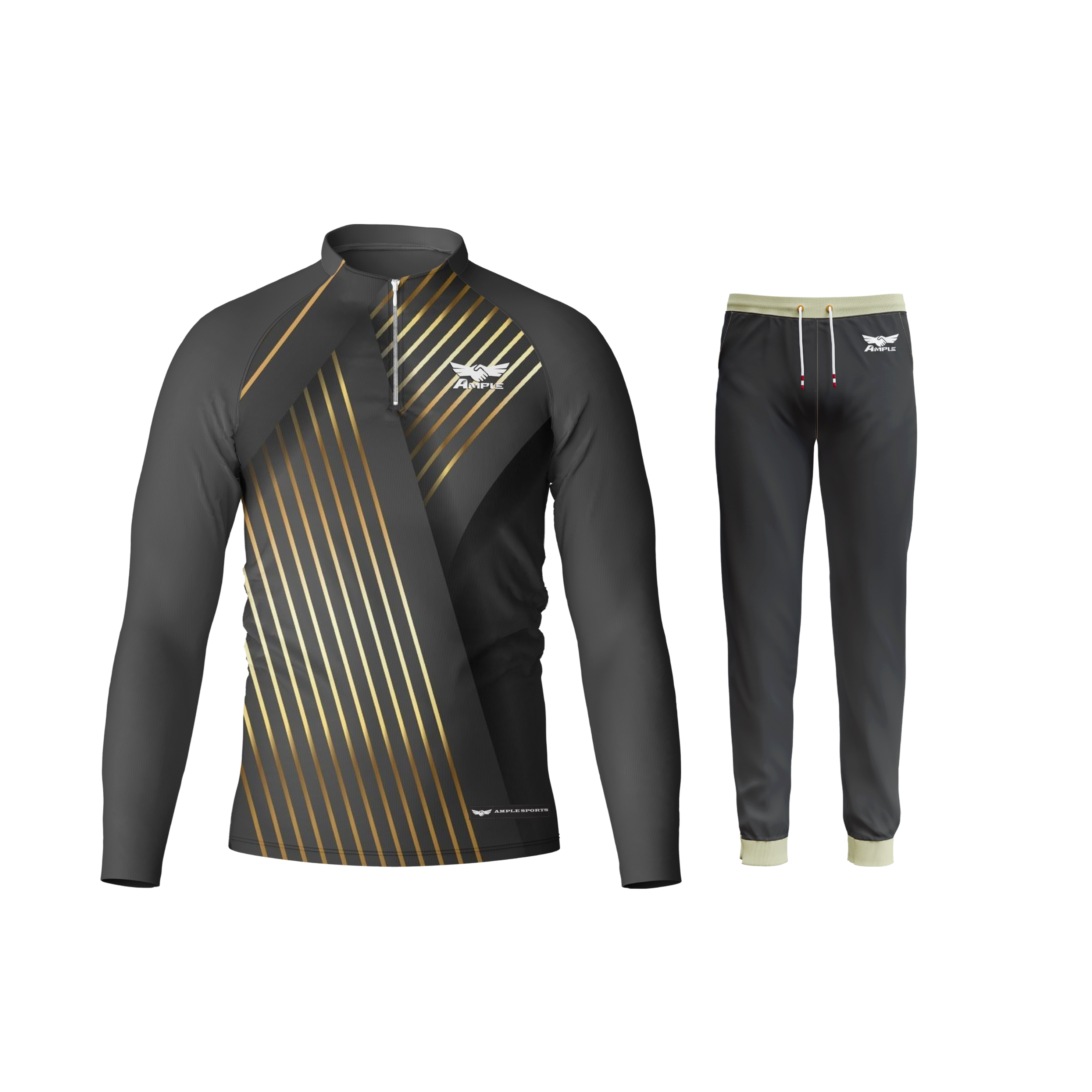 Ample Cricket Track Suit – Charcoal Grey Edition