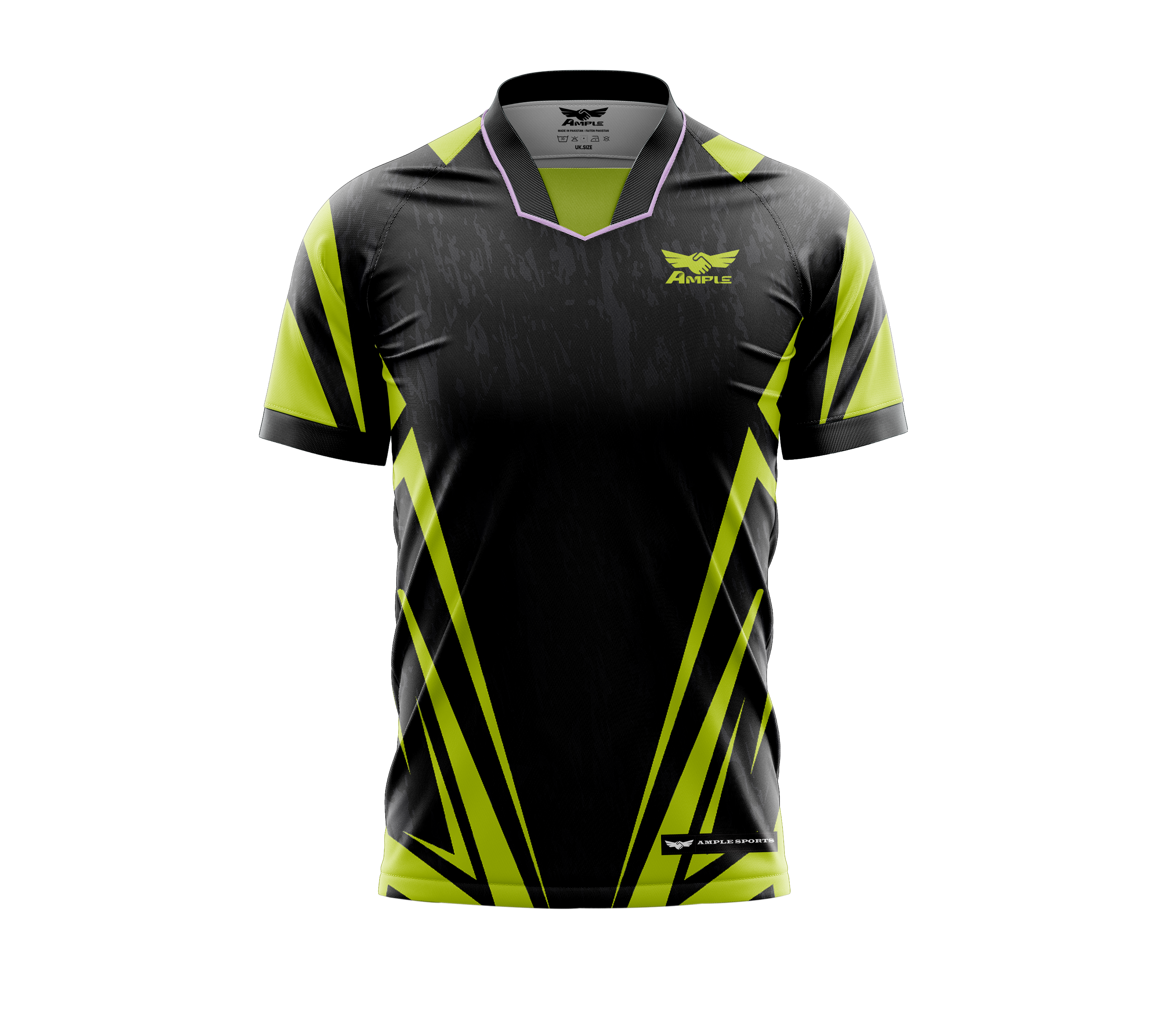 Leisure Performance Tee – Black with Neon Streaks